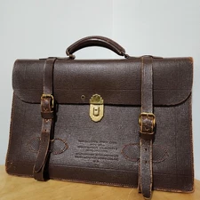 Type MB-1 Navigational Brief Case WW2 US Merit Leather Strap Company Bag Vintage