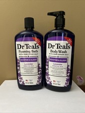 2 X DR. TEAL'S Soothe Sleep Lavender 24 Oz W/Pump  34 oz. Refill