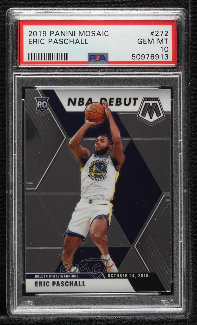 2019-20 Panini Mosaic NBA Debut Eric Paschall #272 PSA 10 GEM MT Rookie RC 0l2
