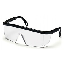 Pyramex Integra Safety Glasses with Clear Anti-Fog Lens and Black Frame