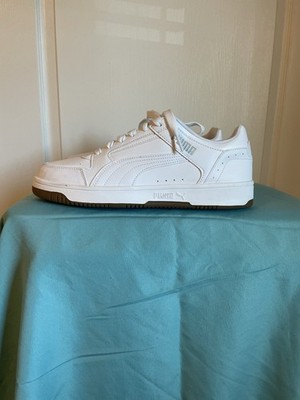 Size 10 Men's PUMA Rebound Joy White Sneakers-380747-32