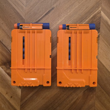 NERF Dart Clip Magazines Orange Clear Plastic...