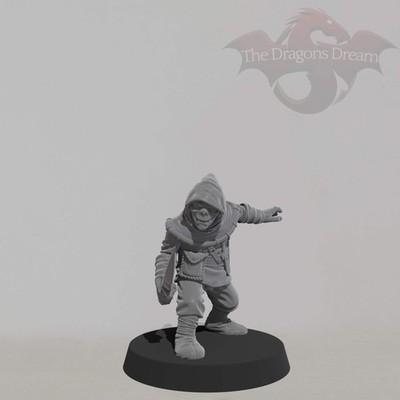 Zarak Half-Orc Assassin Miniature | Fantasy DnD Villain Figure (30mm 32mm)