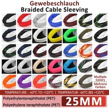 1" PET Expandable Wire Cable Sleeving Sheathing Braided Loom Tubing Harness