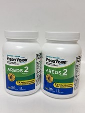 PreserVision AREDS 2 Eye Vitamin  Mineral Supplement 120Ct 2 PACKS - EXP 02/27