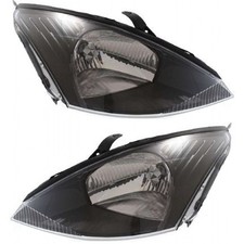 For 2003 2004 Ford Focus Headlight Assembly Driver And Passenger Side Pair Dot