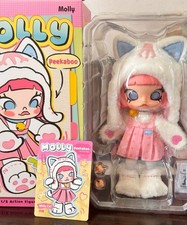 Authentic POPMART MOLLY Peekaboo 1/8 Moveable Doll Confirmation White Cat