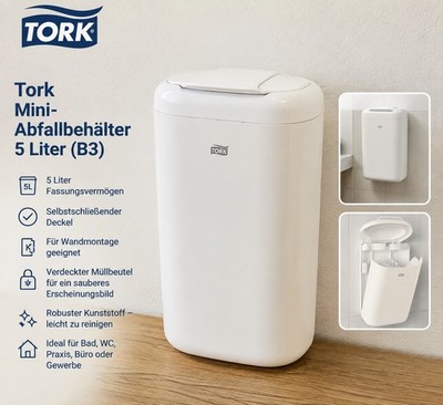 TORK   Abfalleimer Bad Eimer   Kosmetik   Tork B3 5 Liter NEU