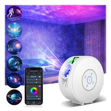 Smart Star Light Projector,Galaxy Projector with 6 Projection Slide,Smart APP...