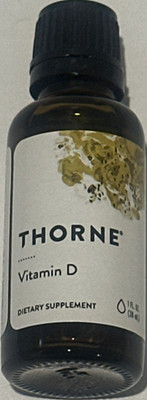 Thorne Vitamin D3 Liquid 1 fl oz (30 mL) Healthy Bones Supplement