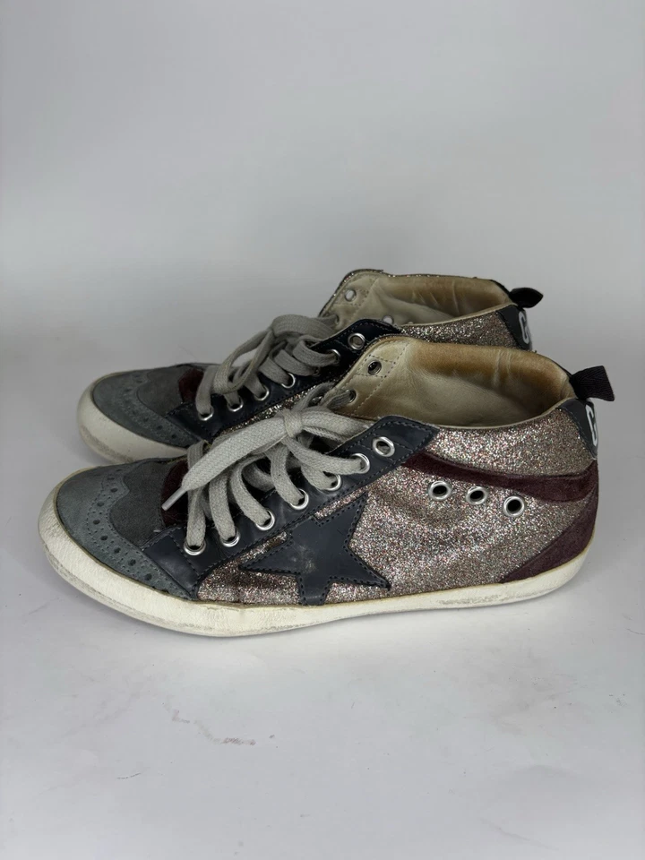 Zapatillas Golden Goose verde/dorado terciopelo midstar Silver Star talla 36 EE. UU. 6 Foto 3 de 4