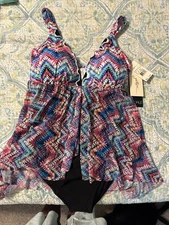 NWT Women’s Gottex Swimsuit with Overlay Size 12