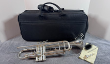  Serviced Bach BTR211S Student Silverplated Bb Trumpet with Case BTR-211S