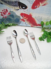 Oneida Oneidacraft LASTING ROSE Stainless Baby Feeding Spoons  Baby Forks