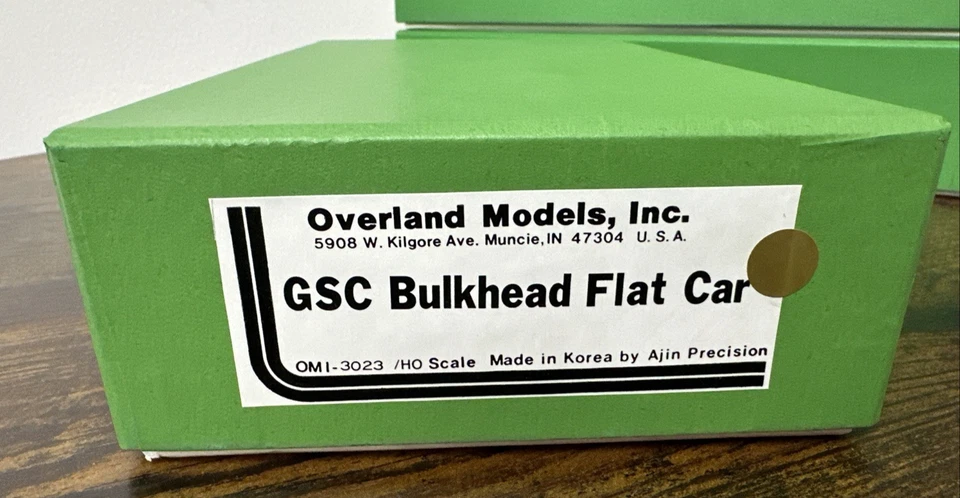 Overland Models, Inc. #OMI-3023 GSC Bulkhead Flat Car - Unpainted 1:87 MIB C10! - Image 2 of 4