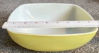 9x9 Vintage PYREX  square 2.5  QT  "525B" Yellow Bowl