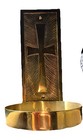 Brass wall-mounted holy water font Sunburst motif  — photo 1