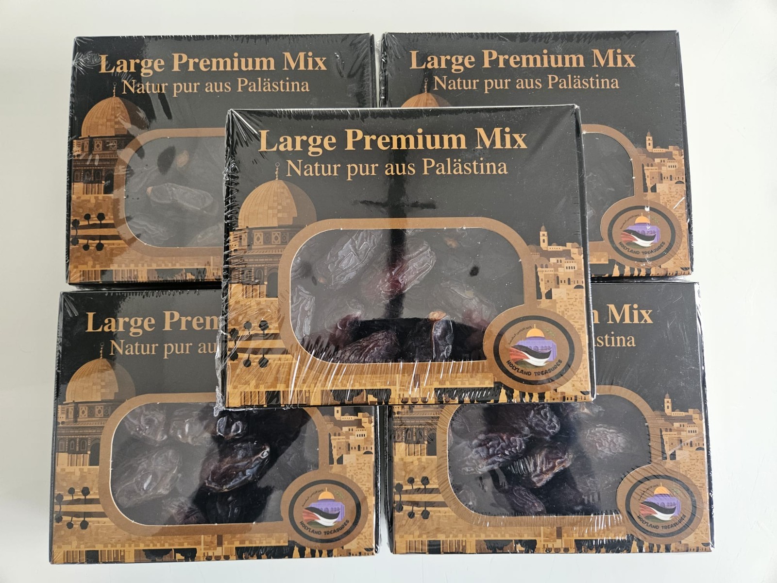 5 Packungen Premium Large Mix Medjool Datteln aus Palästina