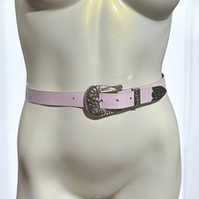 Vintage Pink  Silver Western Belt - Cowgirl Chic Size 5