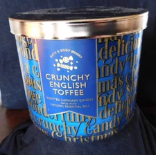 Bath & Body Works Crunchy English Toffee Candle 3 Wick 14.5 oz