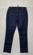 Riders Lee Jeans Women Sz 16M Dark Blue Denim Mid Rise Curvy Fit Skinny W34 L31