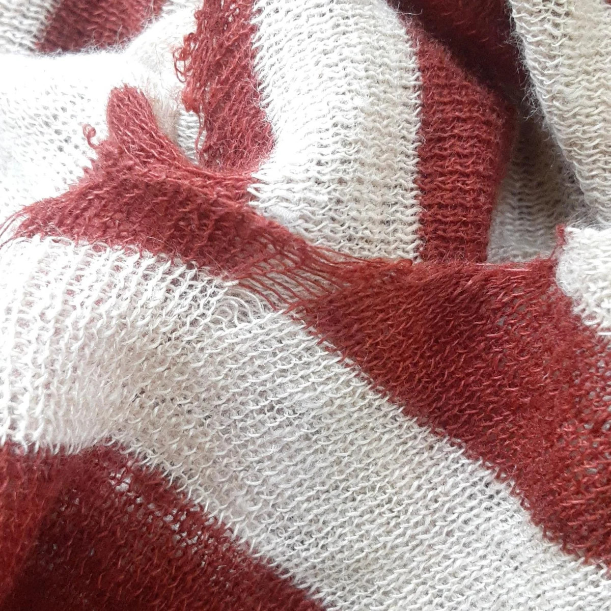 Auth JURGEN LEHL - Bordeaux Cream Women's Dress