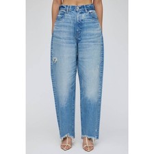 Moussy Vintage Fredonia Wide Tapered Jean in Light Blue 26