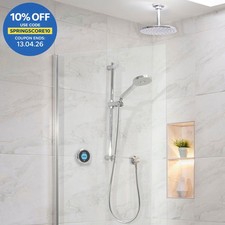Aqualisa Optic Q Smart Shower Concealed with Adj Ceiling Fixed Head Gravity Fed