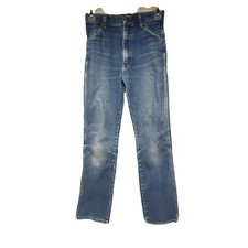 Wrangler Boys Size 16 Regular Demim Jeans Straight Leg Med Light Wash Vintage
