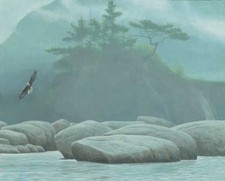 Robert Bateman Inside Passage - Bald Eagle Giclee on Clayboard