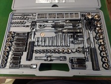 Teng Tools 111 Pezzi Set di Prese Cromate Metriche e Imperiali 1/4 3/8 e 1/2. Nuovo