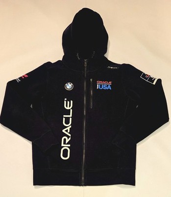 Sail Racing Oracle America Cup USA Zip Hoodie Jacket Black Sailing Mens Small