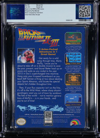 1990 NES Back to the Future II & III Michael J. Fox & Lloyd Dual Auto PSA 8.5