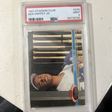 1991 Stadium Club Ken Griffey, Jr. #270 PSA 9 Seattle Marineres