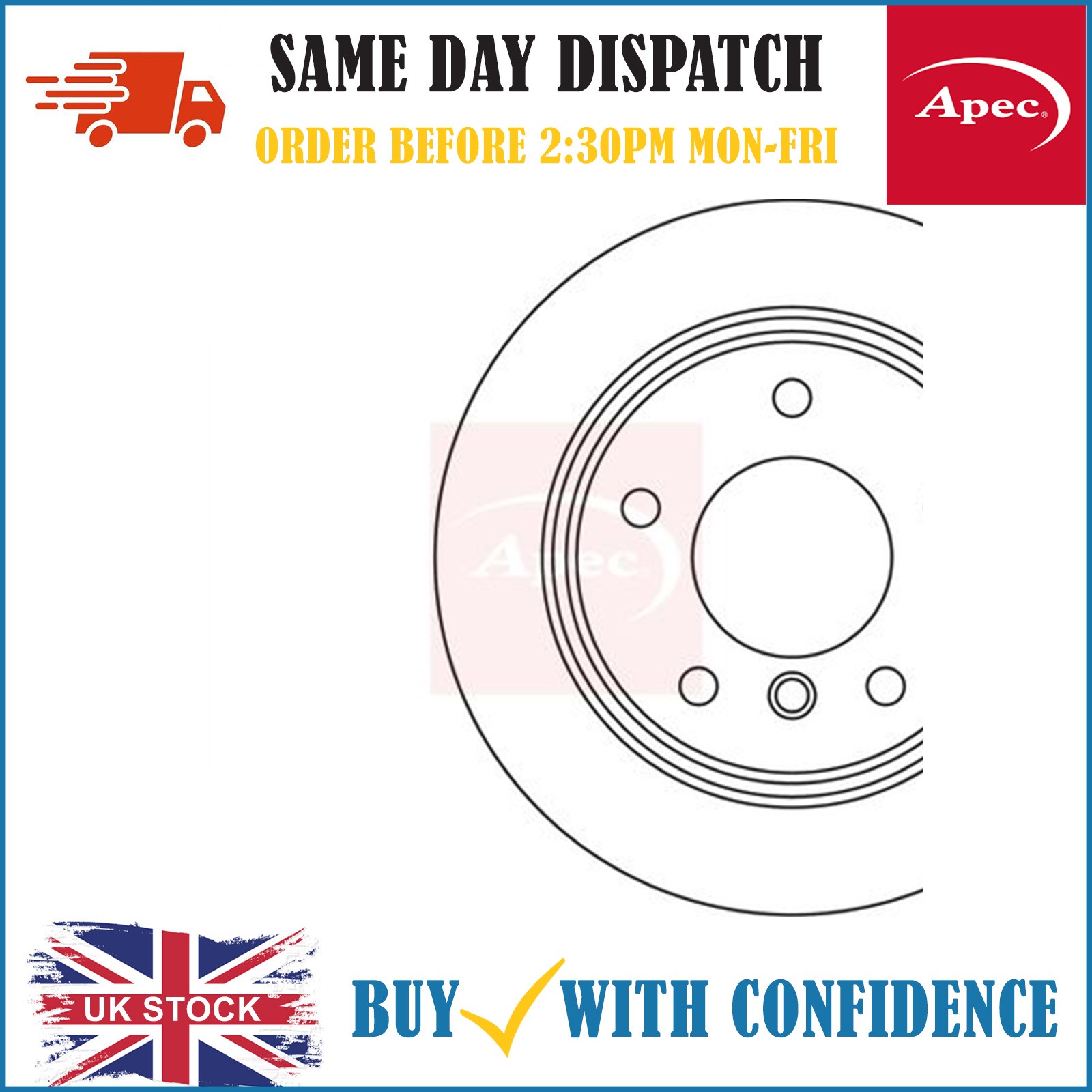 For Bmw Z3 Rear 2000-2003 2.2 3.0 Apec Brake Disc DSK352