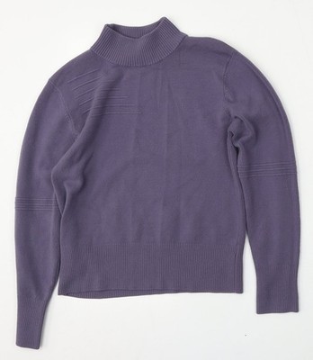 Editions Damen lila Stehkragen Polyester Pullover Pulli Größe 10