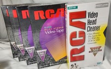 New RCA Video Head Cleaner AVO1HD  4 RCA T-120 Hi-Fi Stereo Blank VHS Cassettes