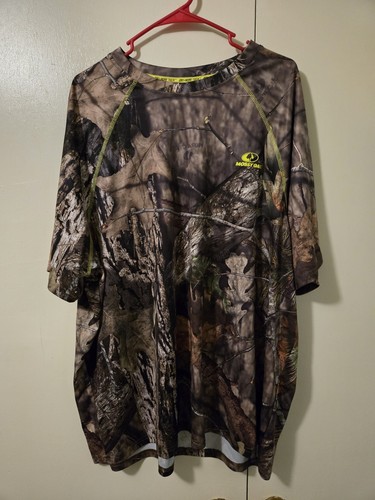 Mossy Oak Hunting Shirt Mens 2XL Camo Loose Realtree Scent Control Heat Gear - 第 1/6 張圖片