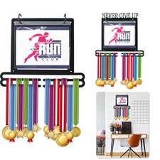Medal Hanger Display Wall Mounted Medals Display Hanger with Number Bags and Hoo