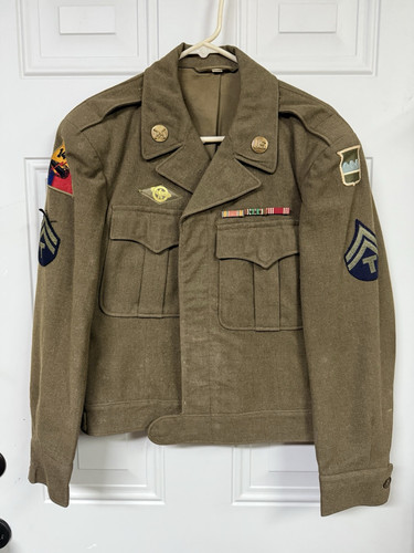 WWII US Army T5 Corporal Ike Jacket 80th Infantry Division 14th Armored Division