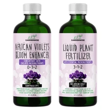 African Violet Fertilizer  3-1-2 Growth Formula & 0-3-2 Bloom Booster Plant Food