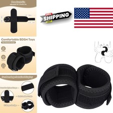 Adjustable BDSM Restraints Set for Beginners Comfortable Anklet Cuffs Black