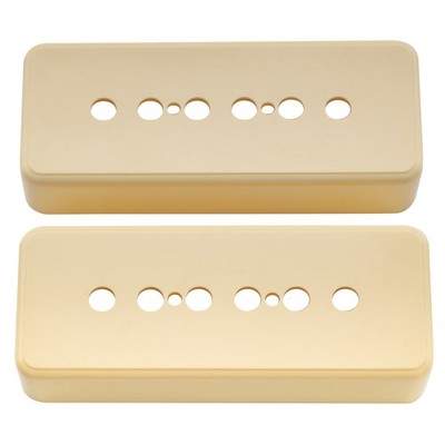 Musiclily Pro 2Pcs Cream Plastic 50mm P90 Soapbar Pickup Covers For LP SG Guitar