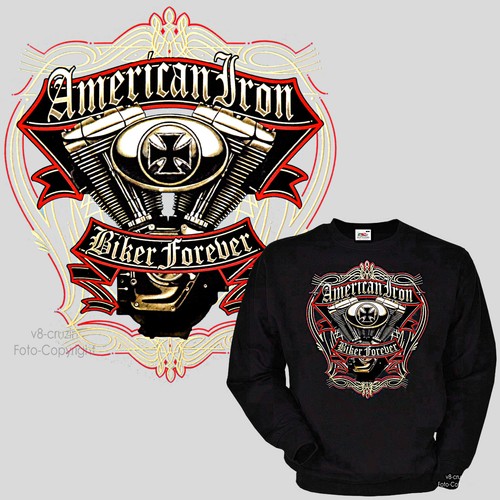 Biker T-Shirt Motorrad Chopper American HD Custom Style Engine M - 2XL