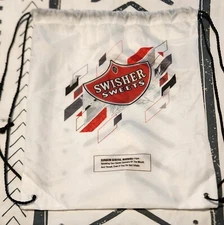 Swisher Sweets White Logo Drawstring Bag