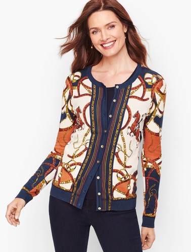 Talbots Charming Cardigan Equestrian Women SP NWT Long Sleeve LightweightSweater - Picture 13 of 13