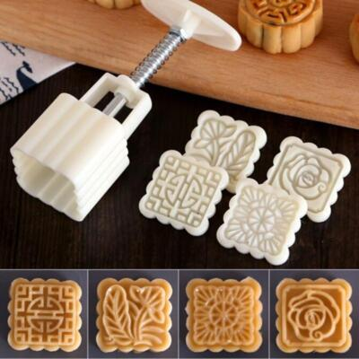 #ad #ad Baking Tools Stamps Moon Cake Hand Pressure Mould Cakes Molds Pastry Accessories $12.96