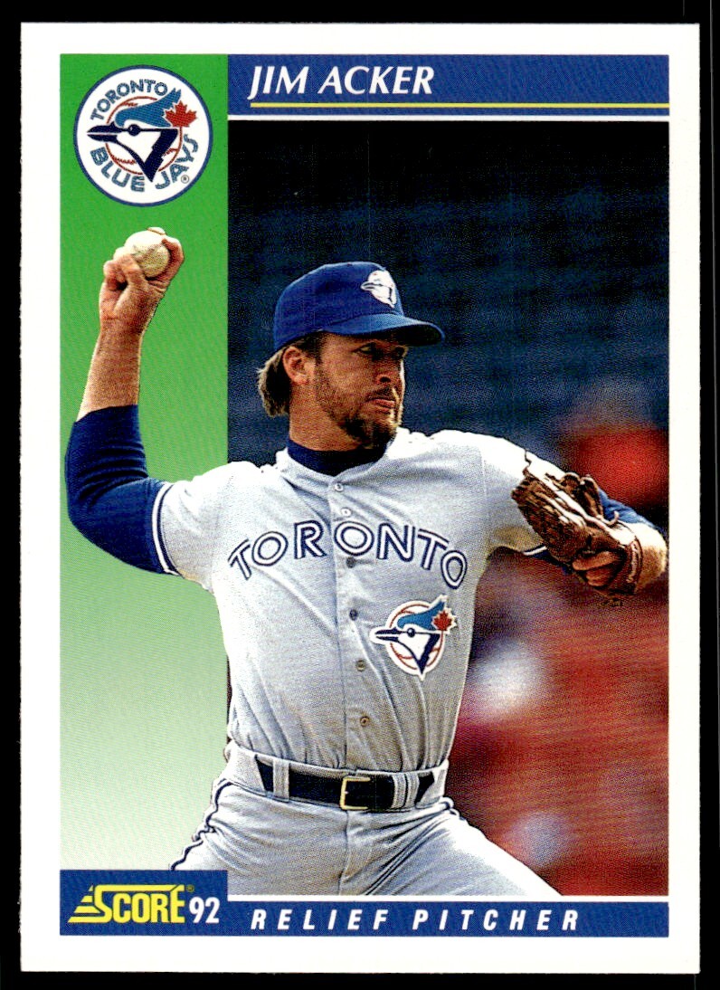トレカ1992 1992 Score Baseball Card Jim Acker Toronto Blue Jays #63 | eBay