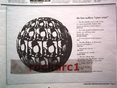BOO RADLEYS Giant Steps 1993 UK Press ADVERT 12x8 inches