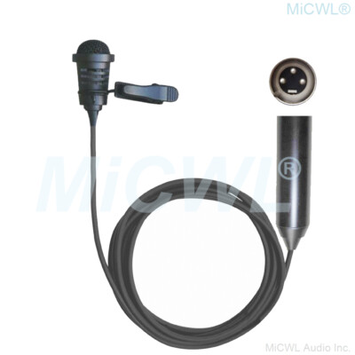 Lapel Microphone Clip-On XLR Power 48V Phantom 3Pin for DJ Mixer Tascam Zoom Mic